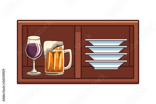 alcoholic drinks beverages cartoon © Jemastock