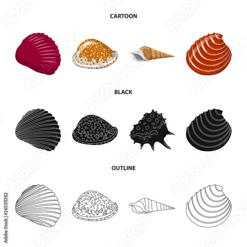Isolated object of animal and decoration icon. Set of animal and ocean stock symbol for web.