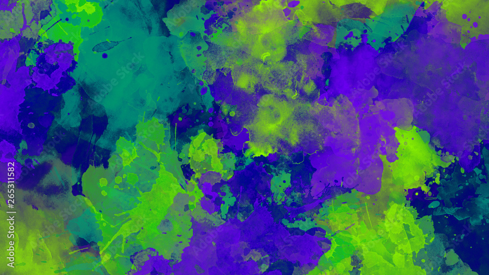 Green and blue colorful watercolor texutre. Design for backgrounds, wallpapers, covers.