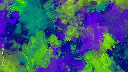 Green and blue colorful watercolor texutre. Design for backgrounds, wallpapers, covers. © Victor