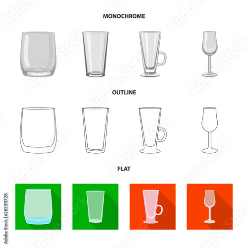 Vector design of form and celebration icon. Set of form and volume stock symbol for web.