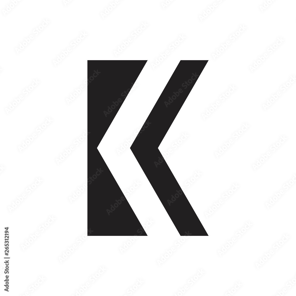 letter k simple geometric arrow logo vector letter k simple geometric arrow logo vector