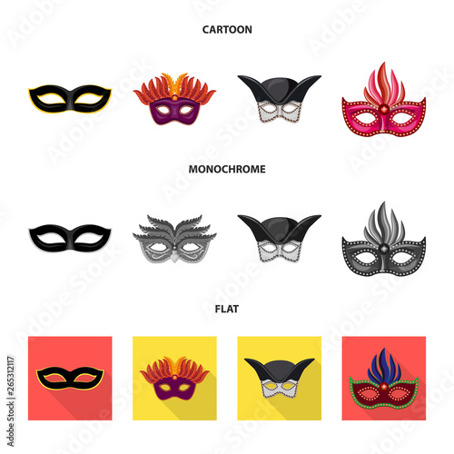Isolated object of luxury and celebration icon. Collection of luxury and hide  vector icon for stock.