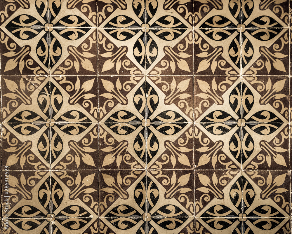vintage ceramic tiles background, perfect colorful pattern