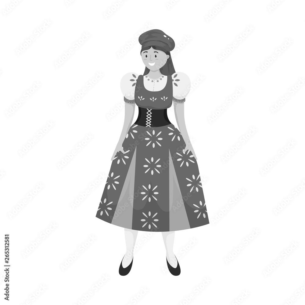 Isolated object of woman and portuguese sign. Collection of woman and red stock vector illustration. Isolated object of woman and portuguese sign. Collection of woman and red stock vector illustration.