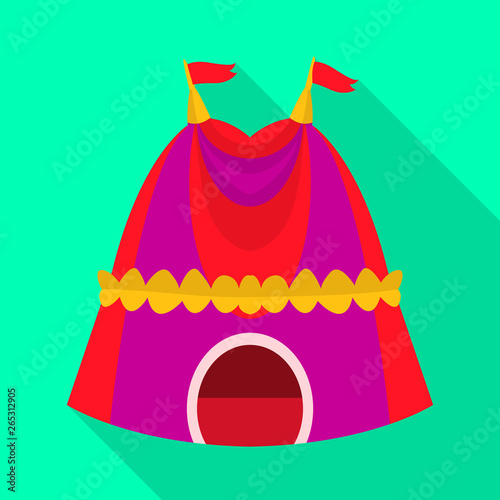 Isolated object of tent and park icon. Collection of tent and tarp stock vector illustration.