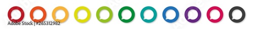 bunte Sprechblasen icons