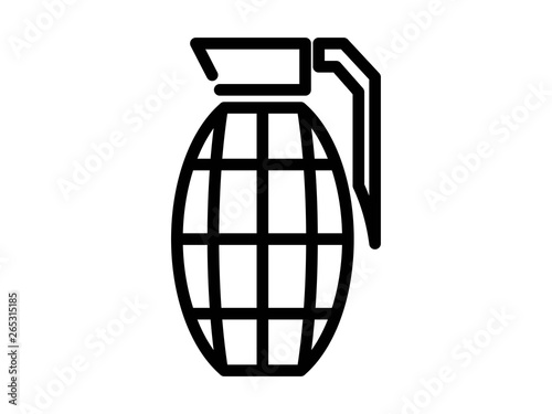 grenade line vector icon