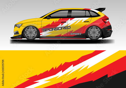 Van decal cargo and car wrap vector  truck  bus  racing  service car  auto designs . Graphic abstract background livery .