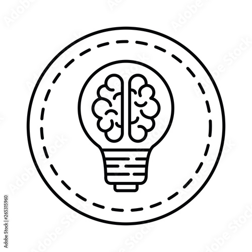 brain human with bulb