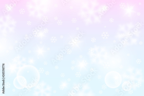 Winter magic background with snowflake