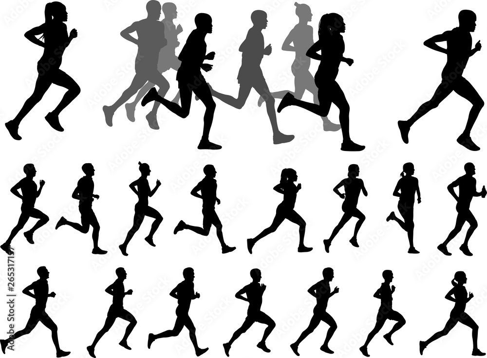 runners silhouettes collection. runners silhouettes collection.
