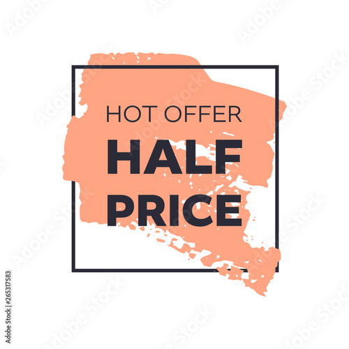 Sale paint in abstract style