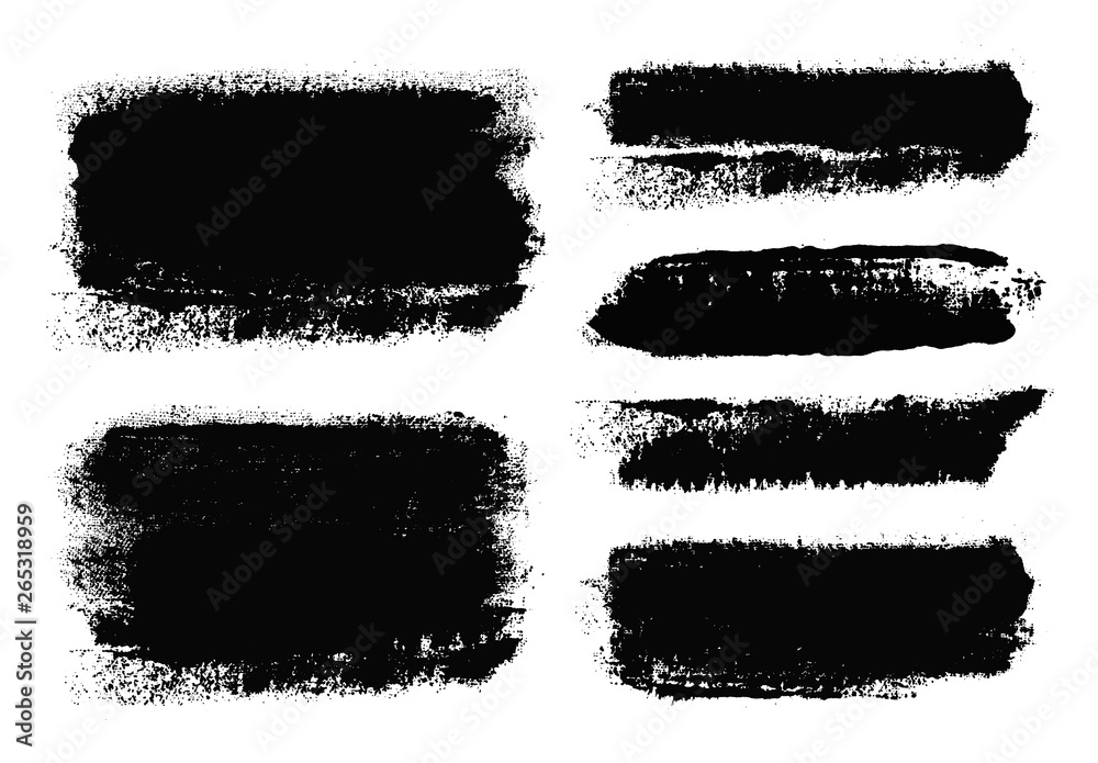 Brush strokes. Vector paintbrush set. Grunge design elements. Brush strokes. Vector paintbrush set. Grunge design elements.