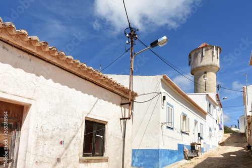 street in the village of Vila do Bispo, Algarve, Portugal
