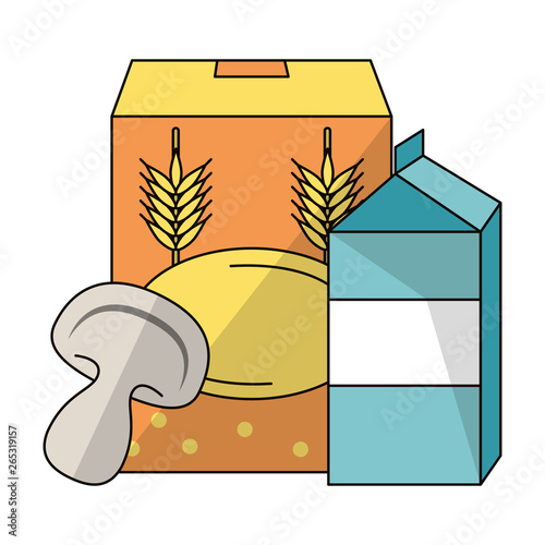 wheat flour mushroom and milk