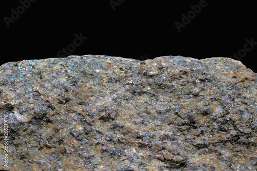 Foto Rock or stone on black background