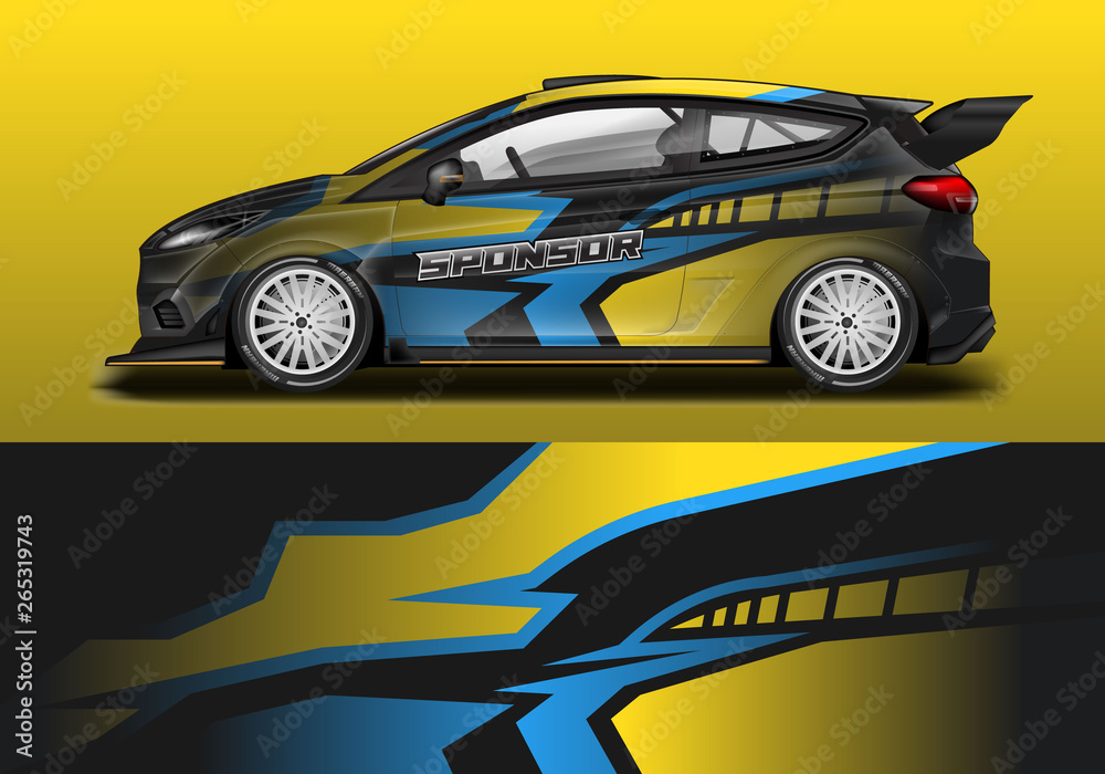 Car wrap decal design vector. Graphic abstract background kit designs for vehicle, race car, rally, livery Car wrap decal design vector. Graphic abstract background kit designs for vehicle, race car, rally, livery