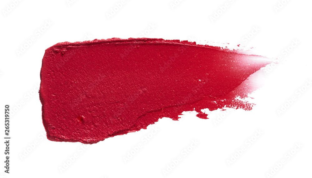 Red creamy lipstick texture
