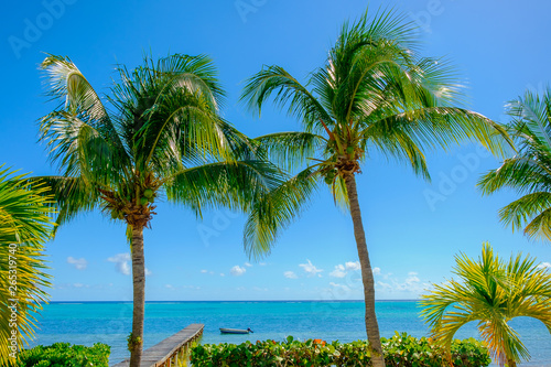 View of the Caribbean Sea from South Hole Sound on Little Cayman  Cayman Islands