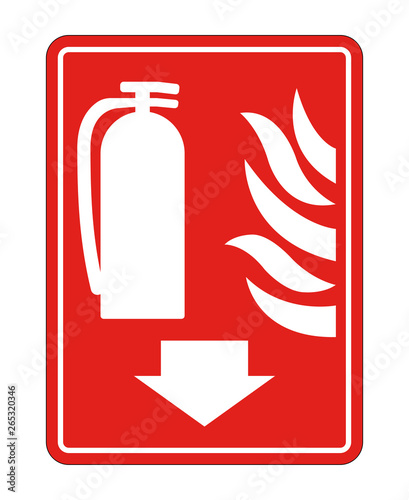 Fire Extinguisher Sign on white background,Vector illustration