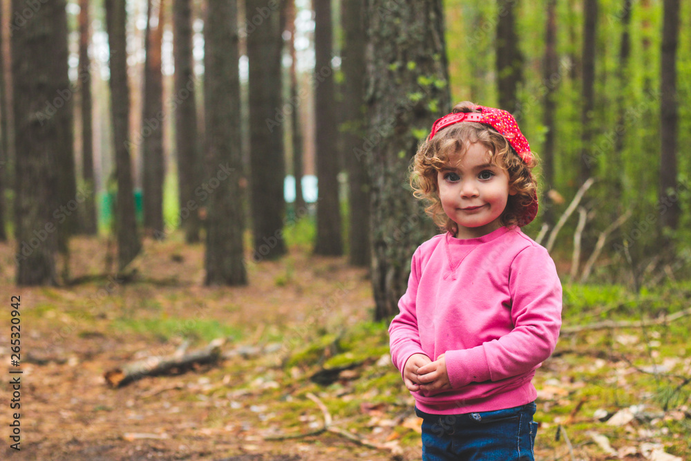 little girl in autumn park little girl in autumn park