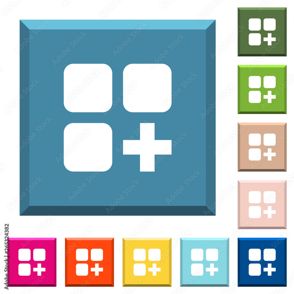 Add new component white icons on edged square buttons Add new component white icons on edged square buttons