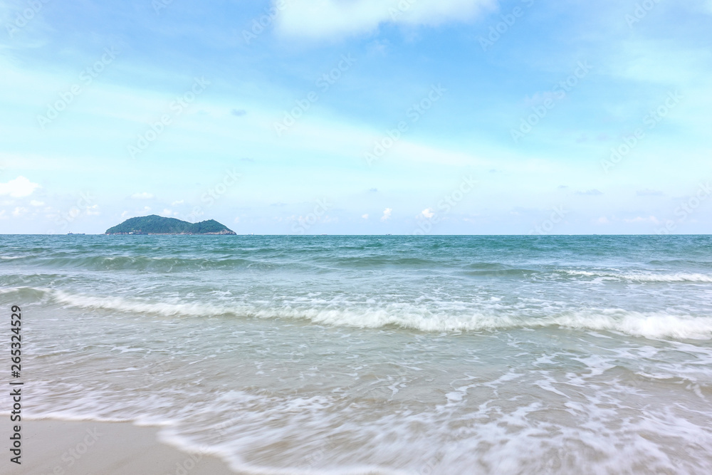 beach and sea in long speed shutter