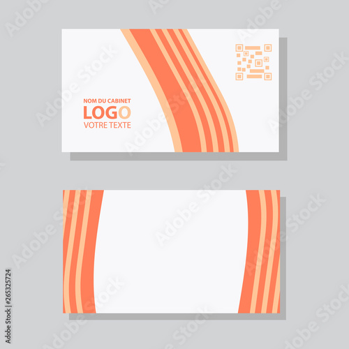 Creative and Clean Double-sided Business Card Template. Flat Design Vector Illustration. Stationery Design
