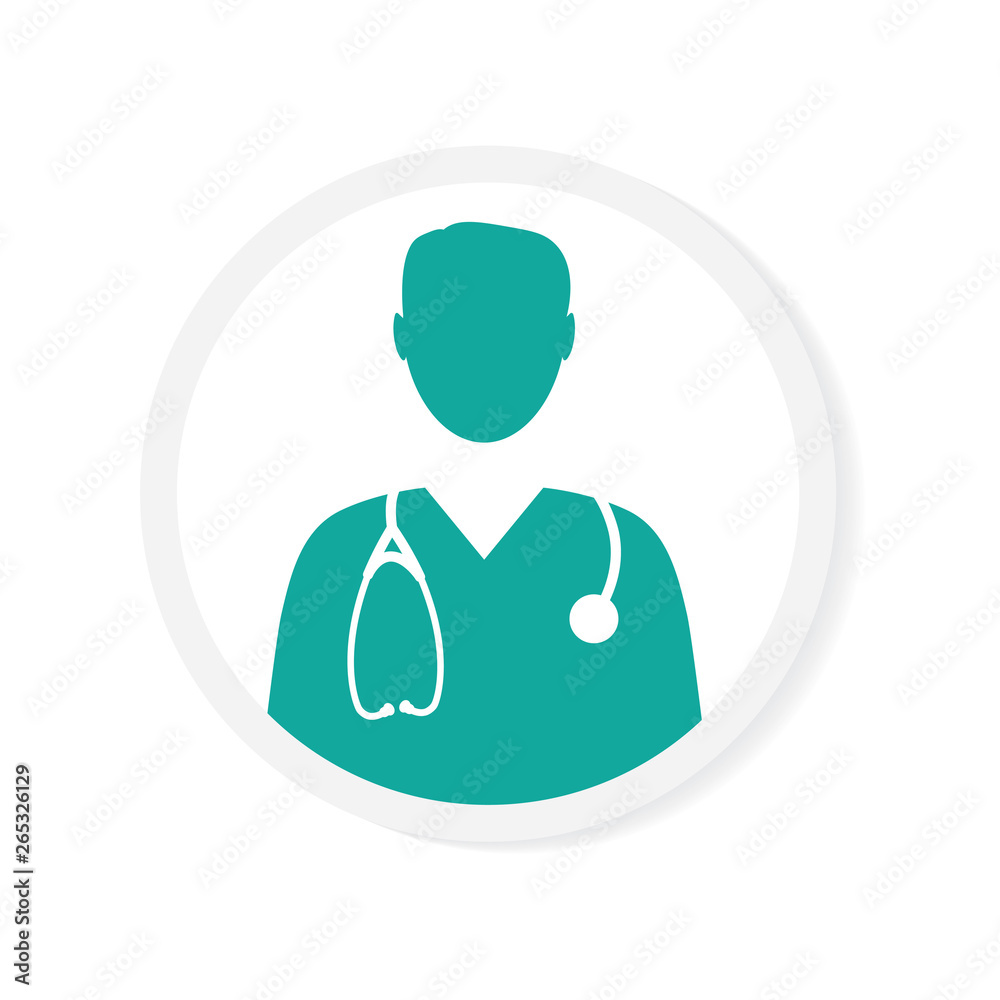 male doctor icon- vector illustration male doctor icon- vector illustration