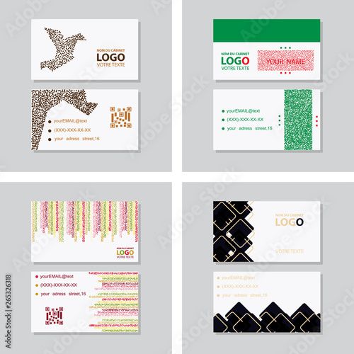 Creative and Clean Double-sided Business Card Template. Flat Design Vector Illustration. Stationery Design