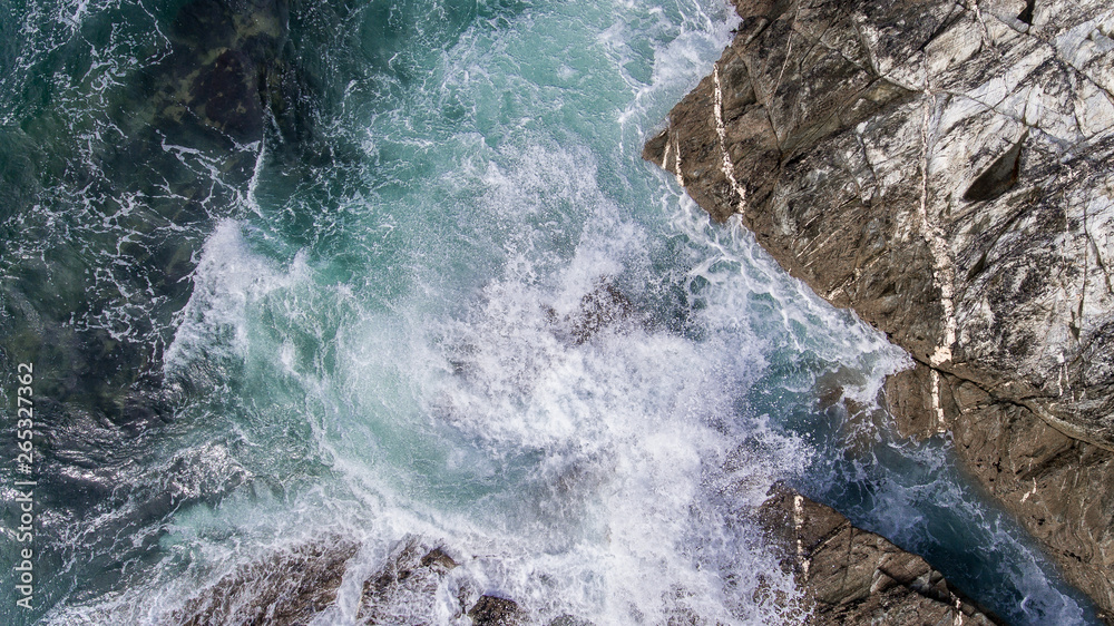 Aerial image of the North Cornwall coastline