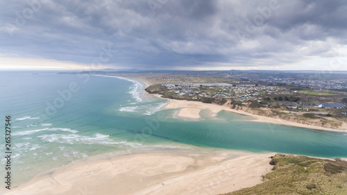 Fototapeta Naklejka Na Ścianę i Meble -  Aerial image of the North Cornwall coastline
