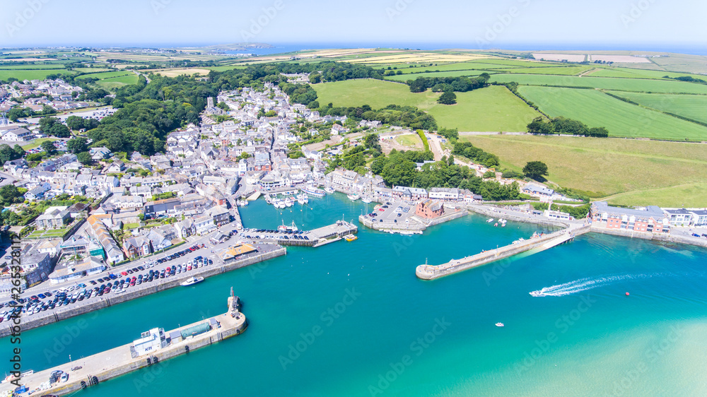 Aerial image of Padstow Cornwall