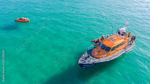 Εκτύπωση καμβά Aerial image of the St Ives lifeboat