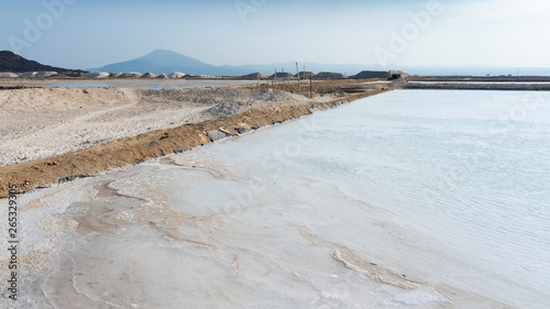 Salt flats near Afera Lake in the Danakil Depression in Ethiopia  Africa