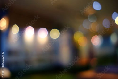 Blurred Interior of Room Background with Cool Bokeh.