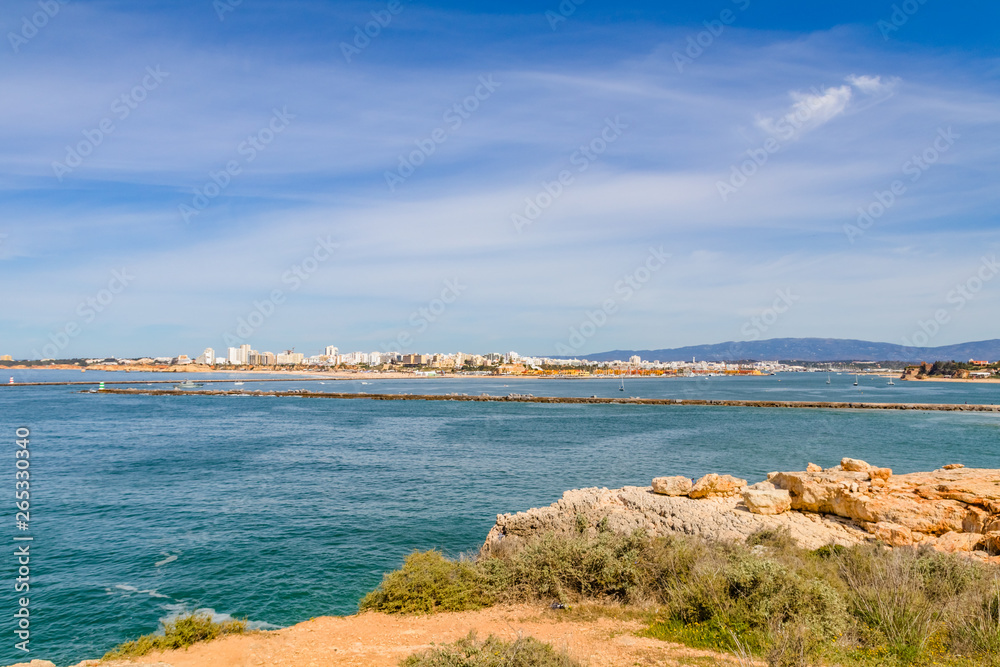 Vista panoramica de Portimão em Algarve Portugal
