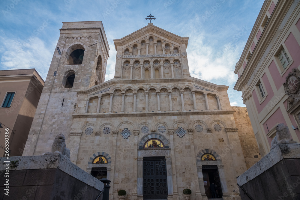Cagliari Cathedral (IDuomo di Cagliari) in Cagliari, Sardinia, Italy, dedicated to the Virgin Mary and to Saint Cecilia.