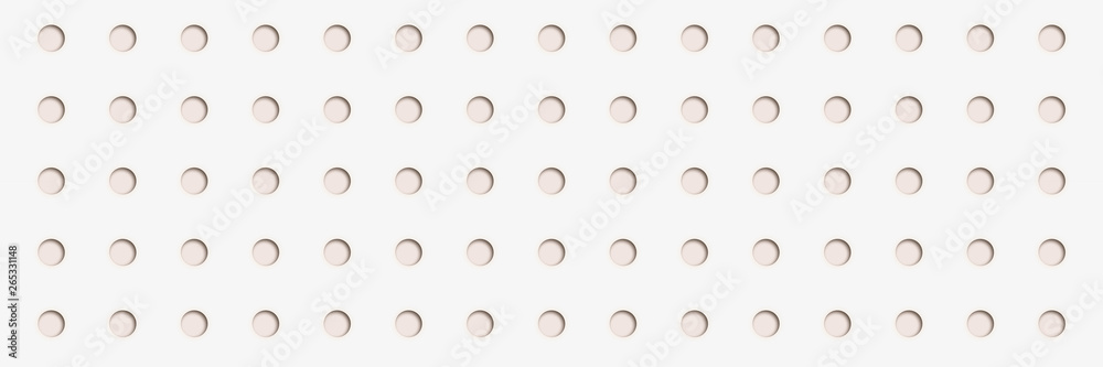 Pattern retro 3D polka dots texture background. Wrapping paper, fabric, surface design, print and web. 3d illustration.