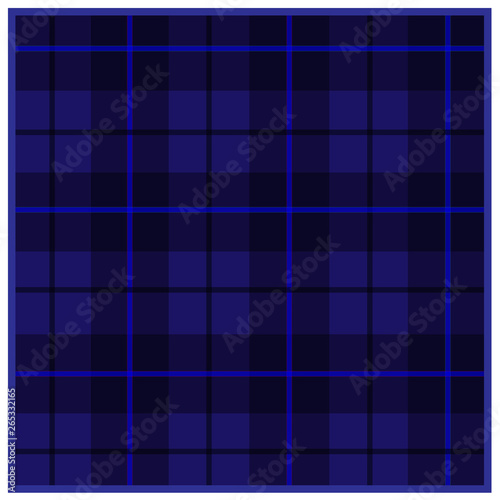  Scottish tartan blue with black stripes