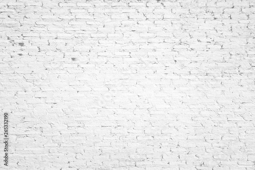 White Brick Wall Texture Background.