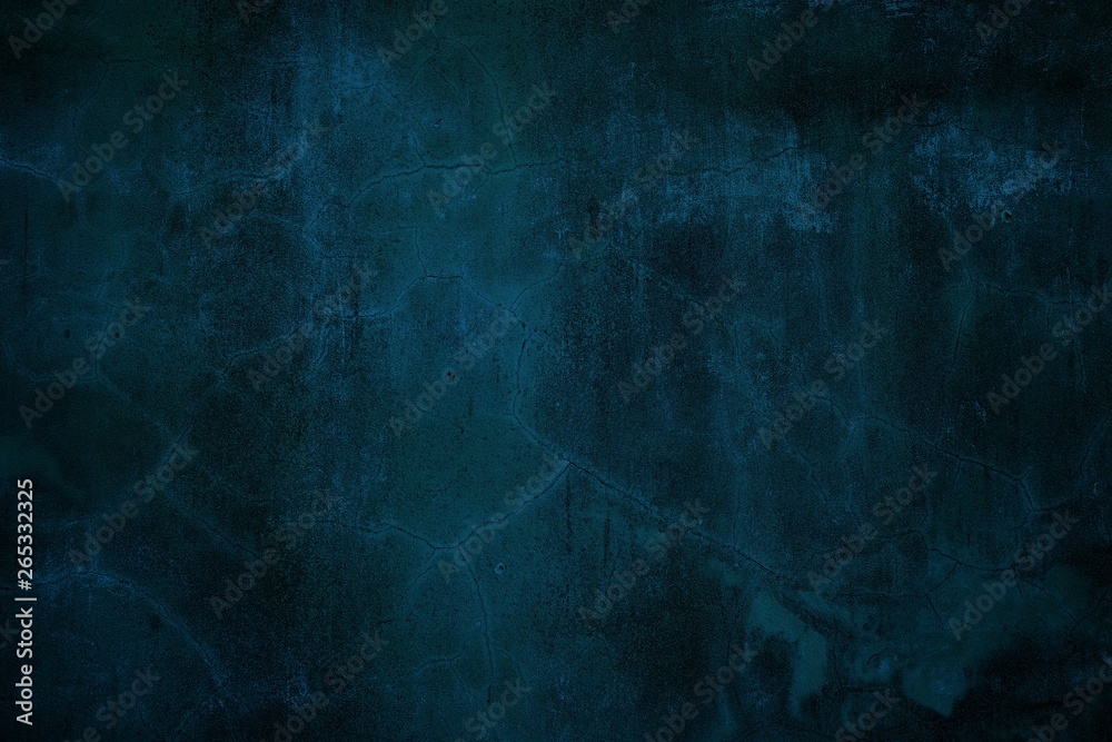Naklejka premium Blue Grunge Concrete Wall Texture Background.