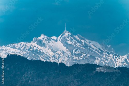 Summit of the iconic Santis mountain, Swiss Alps