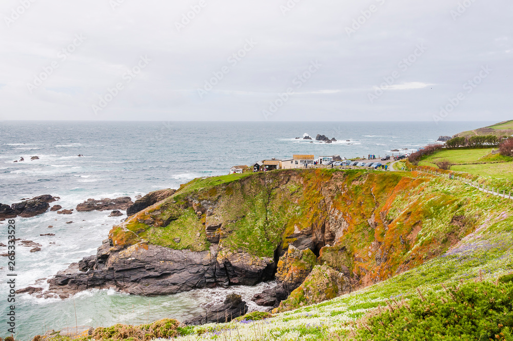 Lizard Point, Cornwall, Halbinsel, Küste, Küstenwanderweg, Klippe, Steilküste, Aussichtspunkt, Südengland