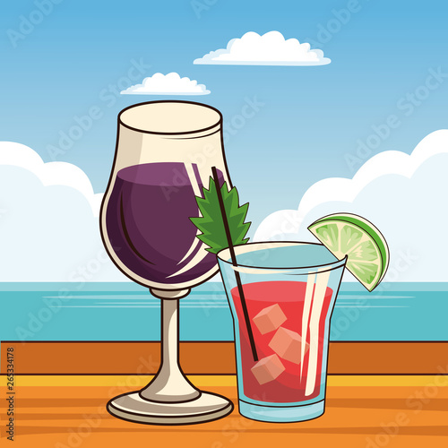 alcoholic drinks beverages cartoon