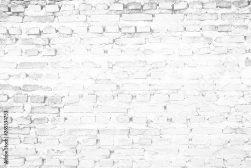 White Brick Wall Texture Background.