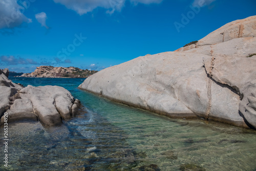 La Maddalena Archipelago National Park, on the coast of Sardinia province of Sassari, northern Sardinia, Italy.