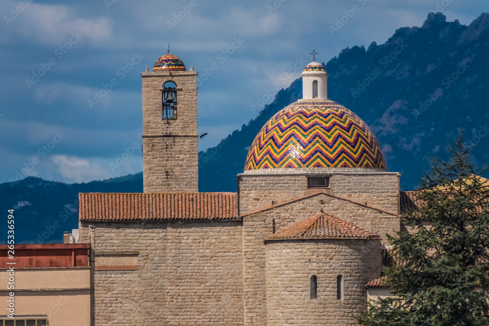 The medieval church of San Paolo /Church of St. Paul Apostle Olbia , province of Sassari, Gallura region,  Costa Smeralda, .northeastern Sardinia, Italy.