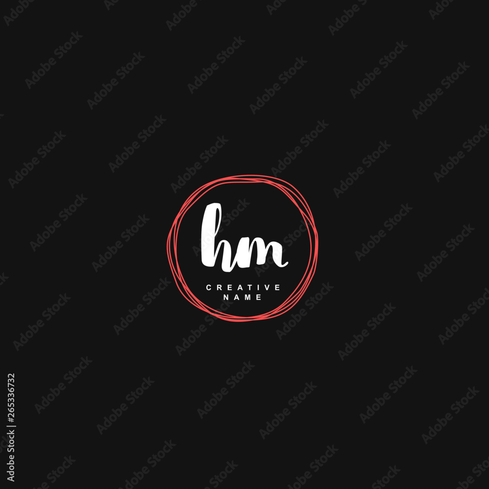 H M HM Initial logo template vector. Letter logo concept H M HM Initial logo template vector. Letter logo concept